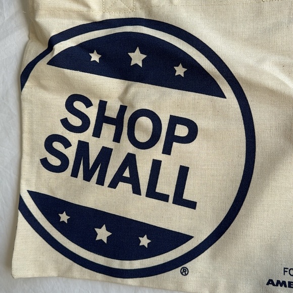 Rebecca Minkoff Small Business Canvas Tote And Matching Pin - Picture 2 of 7